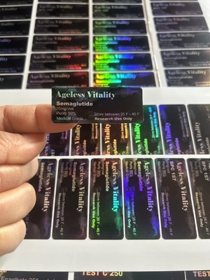 2 ml Semaglutid- und Tirzepatid-Flaschenetiketten zur Peptidlagerung in Papier/PET/PVC-Material