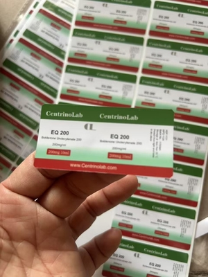 Wasserdichte und langlebige Glasflaschenetiketten für Testo E Nano Labs mit Laser-Shinny-Effekt und kundenspezifischem Design