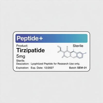 GHRP6 5MG 2 MLBottle Etikettenaufkleber Druck für Peptidpulveretiketten