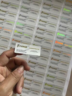 Somatropin 10 IE H g H 3,7 mg pro Vial Etiketten