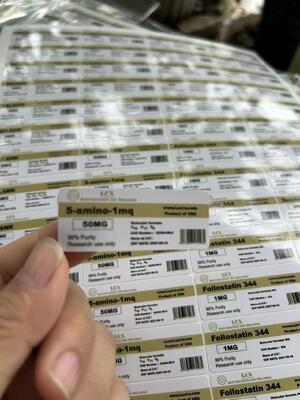 5-amino-1mq 50 mg PVC-Material 3 ml Peptidflasche Etiketten