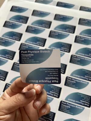 Tirzepatid 7.5 mg/60 Einheiten Schleppseiten Druck auf Multi-Dosis-Flaschenetiketten