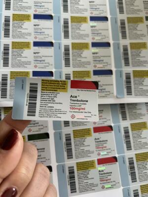 Tre Acetate 100 Mg 6x3cm geeignet für 10 ml Glasflaschen