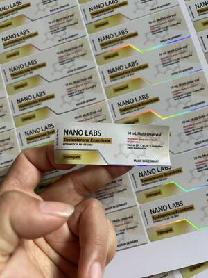 Test ENAN Laser PET Material 10ml Flaschenetiketten