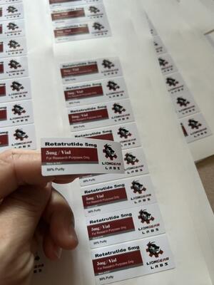 Reta trutide 5mg kleine klare Glasfläschchen Etiketten