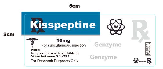 Kisspeptin 10mg Aufkleber Etiketten Silber PET Peptid Fläschchen Etiketten mit Ihrem eigenen Design, kundenspezifisch