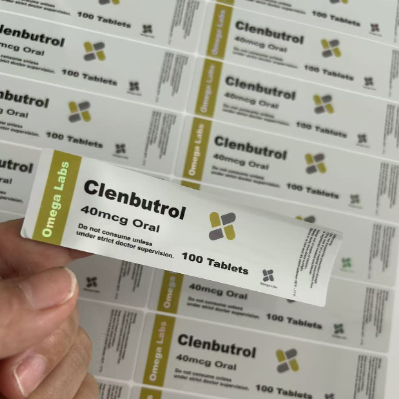 Clenbutrol 40mcg 100 Tabletten kundenspezifisches Design PVC Material Etiketten