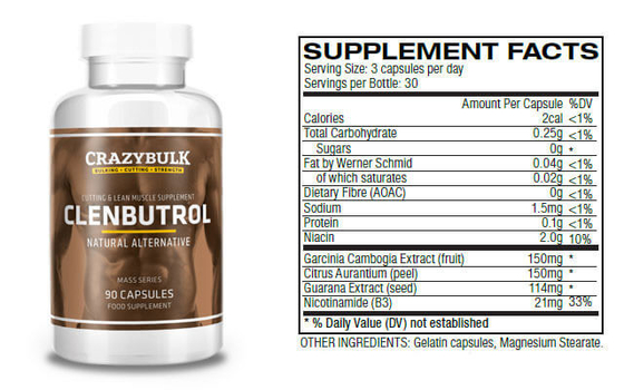 Kundenspezifische mündlichphiole Clenbuterol beschriftet Hologramm für Tablettenfläschchen des Plastik50mcg