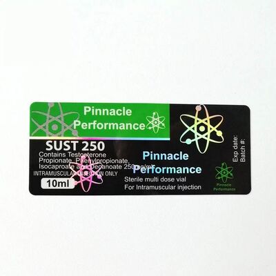 Etiketten für Laborglasfläschchen in benutzerdefinierter Größe, wasserfest für 250 mg