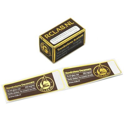 Prägung von glänzenden, wasserfesten Fläschchenetiketten für 10-ml-Fläschchen