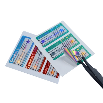 CMYK-10-ml-Glasfläschchenetiketten für Test-Cypionat