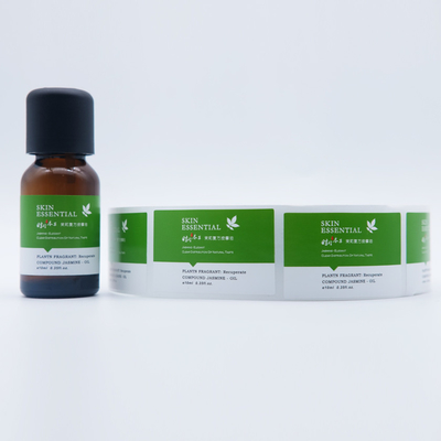 Weiße PVC-10-ml-Fläschchen, selbstklebende Pantone-Aufkleberetiketten