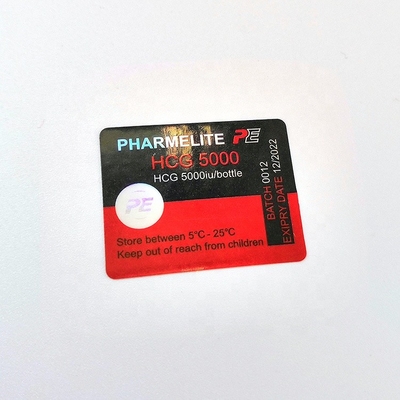 Selbstklebende 2-ml-Glasfläschchenetiketten für HCG 5000IU
