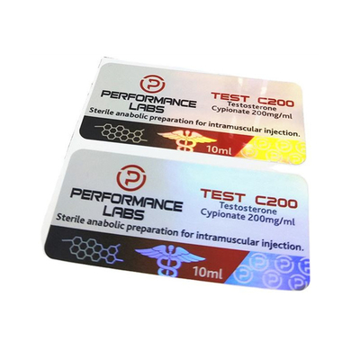 6x3cm Laser-HAUSTIER Film 10ml Vial Labels With Glossy Varnishing