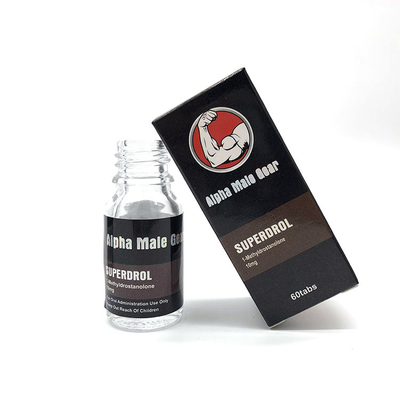 250 g/m² Alpha Male Gear Superdrol-Fläschchenetiketten und -boxen aus weißem Karton