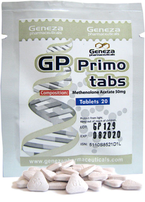 Geneza-Labor Primo Tabs Methenolone Azetate Pill sackt Aufkleber ein