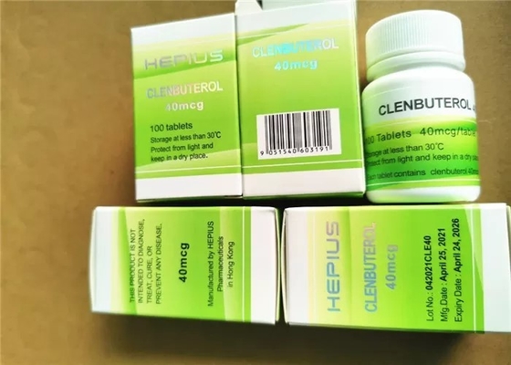 Clenbuterol Anabole Tabletten Durchstechflasche Zyklus orale Durchstechflasche 40mcgx100/Flasche Etiketten und Packungen