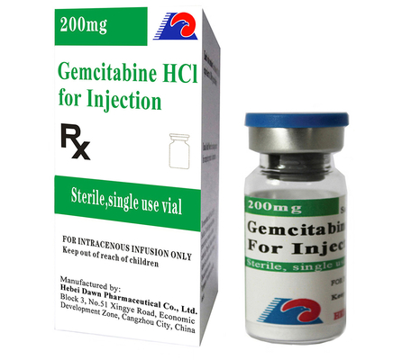 Gencitabin HCL 200 mg Injektion 10 ml Fläschchenetiketten für den Einzelgebrauch